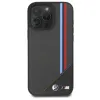 Eredeti IPHONE 16 PRO MAX BMW M Meshed Tricolor Stripes MagSafe kemény tok (BMHMP16X23PUTRA) antracit tok - 1. kép