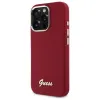 Original Case IPHONE 16 PRO Guess Hardcase Szilikon Script Fém Logó (GUHCP16LSMBSLM) piros tok - 0. kép