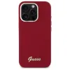 Original Case IPHONE 16 PRO Guess Hardcase Szilikon Script Fém Logó (GUHCP16LSMBSLM) piros tok - 1. kép