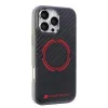 Eredeti tok IPHONE 16 PRO MAX Audi Carbon Fiber Sport Piros Kör MagSafe (AUS-TPUPCMIP16PM-RSQ/D5-BK) fekete tok - 0. kép