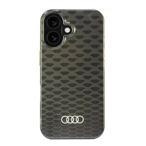 Eredeti tok IPHONE 16 Audi IML Stitching Pattern MagSafe (AU-IMLMIP16-Q5/D3-BK) fekete tok