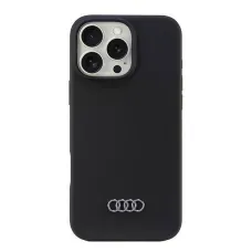 Eredeti tok IPHONE 16 PRO MAX Audi Szilikon Tok (AU-LSRIP16PM-Q3/D1-BK) fekete tok