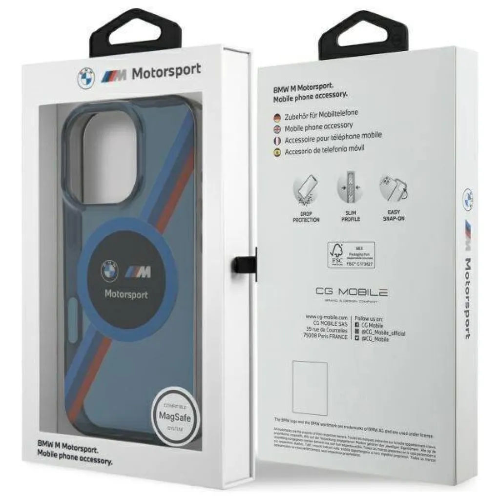  iPhone 16 Pro sötétkék Eredeti BMW Motorsport IML Kör MagSafe tok (BMHMP16L23HTPUV) tok - 8