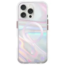 iPhone 16 Pro Max UNIQ Coehl Savon mágneses töltést támogató átlátszó tok Bubble Prism