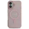 Eredeti Tok IPHONE 16 Guess Hardcase IML Glitter Circle MagSafe (GUHMP16SHFGEREP) rózsaszín tok - 1. kép