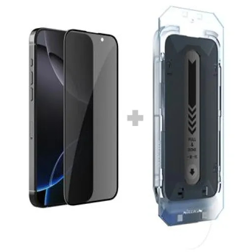 Nillkin 0.25mm Guardian 2.5D üvegfólia Apple iPhone 16 Pro-hoz Privacy (alkalmazóval)