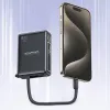 AWEI PowerBank beépített kábellel P87K 10000mAh fekete/fekete 30W - 0. kép