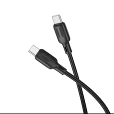 Borofone Kábel BX113 Lenny - Type C to Type C - PD 60W 3A 1 méter fekete