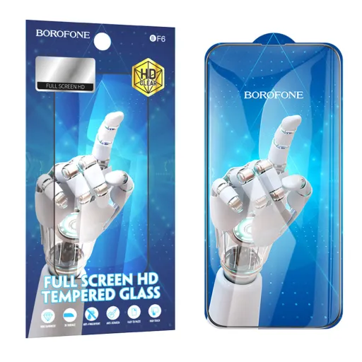 Borofone Edzett üveg BF6 Diamond Armor Teljes Képernyős HD iPhone 16 Pro - 10 darab üvegfólia