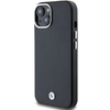 BMW Signature Bőrmintás Fém MagSafe Tok iPhone 15/14/13 - Fekete - 0. kép