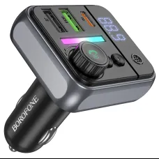 Borofone Transmitter FM BC50 Ascenso MP3, Bluetooth - 2xUSB + Type C - QC 3.0 PD 38W fekete