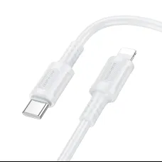 Borofone Kábel BX111 Feliz - Type C to Lightning - PD 27W 1 méter fehér