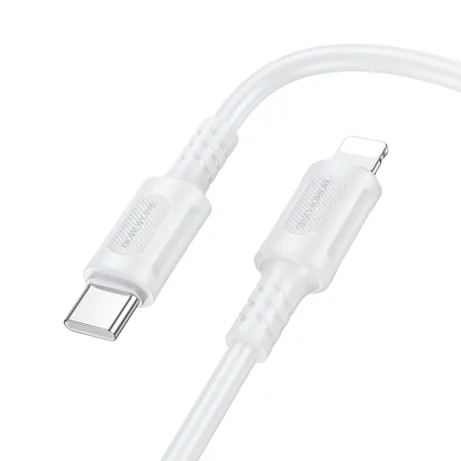 Borofone Kábel BX111 Feliz - Type C na Lightning - PD 27W 1 meter biela