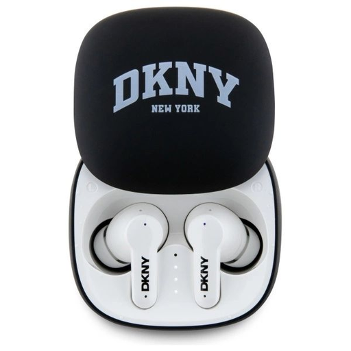 DKNY TWS BT 3D Rubber Matt Fekete Bluetooth Fülhallgató