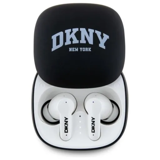 DKNY TWS BT 3D Rubber Matt Fekete Bluetooth Fülhallgató