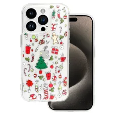 TEL PROTECT Karácsonyi átlátszó tok iPhone 16 Plus Design 2 tok