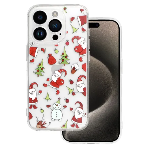 TEL PROTECT Karácsonyi Átlátszó tok iPhone 16 Design 1 tok