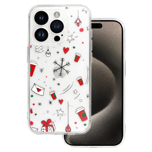 TEL PROTECT Karácsonyi átlátszó tok iPhone 16 Plus Design 3 tok