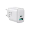 Joyroom JR-TCF21 hálózati töltő USB-C / USB-A 20W PD / QC 3.0 - fehér - 0. kép