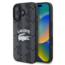 Lacoste Blend Monogram MagSafe tok iPhone 16 Pro Max Fekete tok