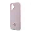 Guess PU Grained 4G Small Metal Logo MagSafe tok iPhone 16 Pink - 2. kép