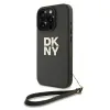 DKNY PU Bőr Stack Logo Csuklópántos iPhone 16 Pro Max tok Zöld - 0. kép