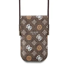 Guess PU 4G Peony Multicolor Phone kézitáska Barna