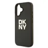 DKNY PU bőr Stack Logo csuklópántos tok iPhone 16 zöld, - 3. kép