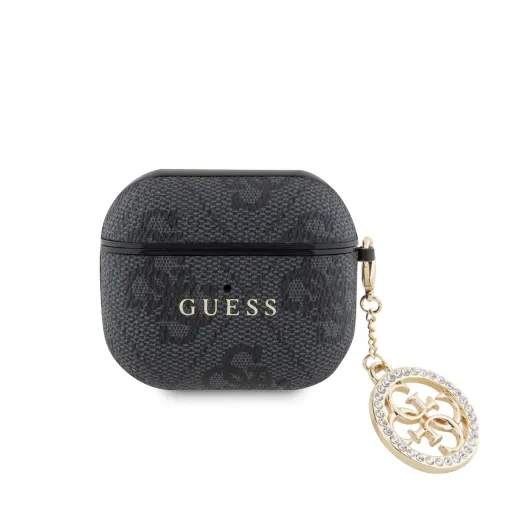 Guess 4G Script PC/PU Charm tok AirPods 3-hoz fekete