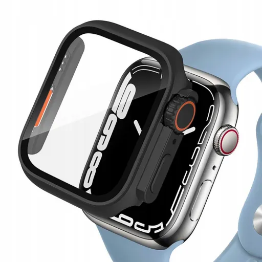 TECH-PROTECT DEFENSE360 APPLE WATCH 10 (46MM) FEKETE/NARANCSSÁRGA tok + üvegfólia