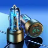 Rock autós töltő H16 - USB + Type C - 72W 5A kék - 4. kép
