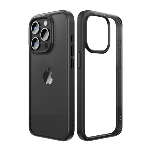 Rock Guard Series tok iPhone 16 Plus átlátszó-fekete tok Rock Guard Series tok iPhone 16 Plus átlátszó-fekete tok