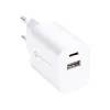 FORCELL F-ENERGY TFK-TC-35WPD utazó töltő Type C + USB A PD QC4.0 3A 35W fehér - 0. kép