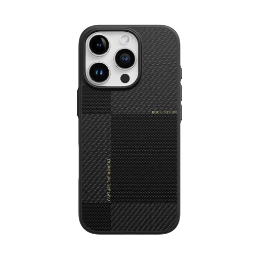 Rock Ultra Vékony Aramid Szál Kevlar 600D iPhone 16 Pro Max tok fekete