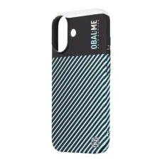 OBAL:ME Flossy Stripes tok Apple iPhone 16-hoz Fekete/Égkék