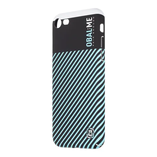 OBAL:ME Flossy Stripes tok Apple iPhone 7/8/SE 2020/SE 2022 Black/Sky Blue