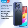 Rock Guard Touch Matte sorozat mágneses tok iPhone 15 Pro Max szürke tok - 0. kép