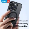 Rock Guard Touch Matte sorozat mágneses tok iPhone 15 Pro Max szürke tok - 1. kép