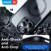 Rock Guard Touch Matte sorozat mágneses tok iPhone 15 Pro Max szürke tok - 3. kép