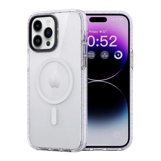 Rock Crystal Shield Series mágneses tok iPhone 14 Pro átlátszó tok Rock Crystal Shield Series mágneses tok iPhone 14 Pro átlátszó tok