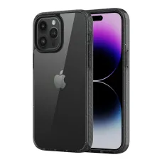 Rock Crystal Shield Series tok iPhone 14 Pro-ra átlátszó-fekete