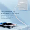 Rock fali töltő T43 - USB + Type C - QC 3.0 PD 20W 3A fehér - 0. kép