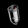 Rock autós töltő H18 Mini - USB + Type C - 30W 3A fekete - 1. kép
