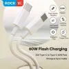 Rock Kábel Z20 - Type C to Type C - PD 60W 3A 1 méter fehér - 2. kép
