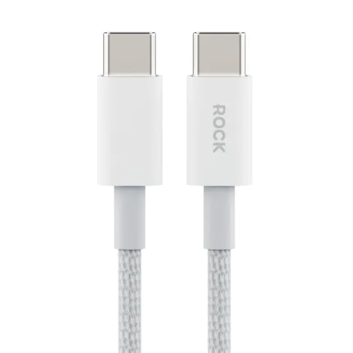 Rock Kábel Z20 - Type C to Type C - PD 60W 3A 1 méter fehér