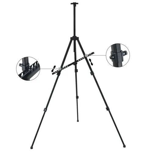 Alumínium festőállvány tokkal 155 cm RC-K-1096 fekete