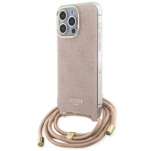 Guess Crossbody Cord 4G Print tok iPhone 15 Pro - rózsaszín