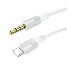 Borofone BL19 Creator kábel - 3,5mm jack to Type C - 1 méter fehér