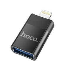 HOCO OTG átalakító USB A (anyay) - Lightning 8-pin apa UA17 fekete