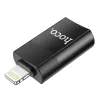 HOCO OTG átalakító USB A (anyay) - Lightning 8-pin apa UA17 fekete - 2. kép